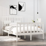 Bed Frame without Mattress White 120x190 cm Small Double Solid Wood 3104099