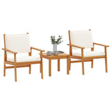 Garden Sofa Set with Cushion 3 pcs Brown Solid Acacia wood 4106577