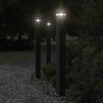 ZNTS Outdoor Floor Lamps 3pcs Black 110 cm Aluminium 4006398