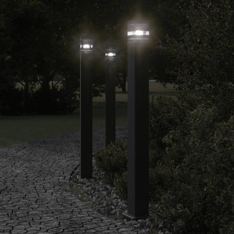 Outdoor Floor Lamps 3pcs Black 110 cm Aluminium 4006398