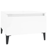 Side Tables 2 pcs High Gloss White 50x46x35 cm Engineered Wood 819521