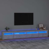 TV Cabinet with LED Lights Concrete Grey 270x35x40 cm 3152749