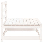 Garden Middle Sofa White Solid Wood Pine 805666