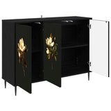 Sideboard BREMEN Black Oak 102 x 33 x 76 cm Engineered Wood 8006987