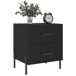 ZNTS Bedside Cabinets 2 pcs Black 40x35x47.5 cm Engineered Wood 827327