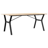 Dining Table Y-Frame 180x90x75 cm Solid Wood Pine and Steel 3282722