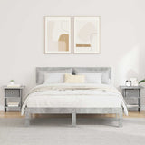 Bedside Table with Drawer 2 pcs Concrete Grey 41 x 40 x 45 cm 8000443