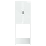 Toilet Cabinet HAARLEM High Gloss White 66 x 25.5 x 190 cm 896919