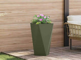 Planter 2 pcs Olive Green 30 x 30 x 75 cm Steel 883773