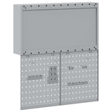 Tool Cabinet Set with Shelf 3 pcs Red Powder-Coated Steel 3321405