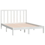 Bed Frame without Mattress White 140x190 cm Solid Wood Pine 3106619