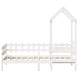 Day Bed with Roof without Mattress White 80x200 cm Solid Wood 3282313