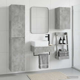 Bathroom Furniture Set 3 pcs Concrete Grey 33 x 34.5 x 160 cm 3406056