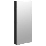 Mirror Jewellery Cabinet with LED Lights Wall Mounted Black 353242