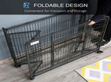 Metal Dog Cage Kennel Locking Door & Wheels Removable Tray Openable Top For Large Pets 109.5 x 71 x T3398P548131