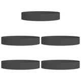 Planter Ring 5 pcs Black 120 x 120 x 20 cm Cold-rolled Steel 873635