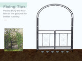 Steel Garden Arch with Gate 61633141