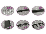 Wall-mounted Peg Boards 4 pcs 40x58 cm Steel 145352