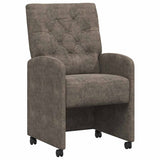 Dining Chairs with Wheels 2 pcs Dark grey 58 x 67 x 97 cm 42017863