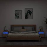 TV Wall Cabinets with LED Lights 2 pcs Sonoma Oak 40x30x40 cm 837174