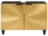 Sink cabinet Black and Gold 62 x 33 x 58 cm Solid Mango Wood 4017847