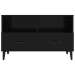 TV Cabinet Black 80x36x50 cm Engineered Wood 812592