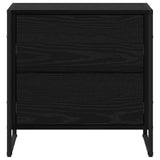 Bedside Table 2 pcs Black Oak 50 x 39.5 x 50 cm Engineered Wood 886679