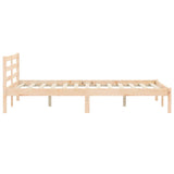Bed Frame Natural 208.5 x 157.5 x 69.5 cm Solid Pine Wood 900320