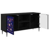 TV Cabinet MAINZ 102 x 33 x 51 cm Black Oak Engineered Wood 8007064