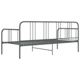 Sofa Bed Frame Grey Powder-coated metal 90x200 cm 324751