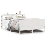 Bed Frame without Mattress White 140x190 cm Solid Wood Pine 3306232