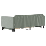 Daybed with Trundle&Drawers without Mattress Light Grey 90x190 cm Single 3197157