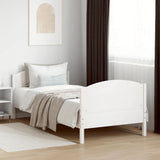 Bed Frame without Mattress White 100x200 cm Solid Wood Pine 842563