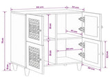 Sideboard 60 x 33 x 75 cm Solid Mango Wood 4018106