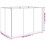 Garden Raised Bed 120x80x80 cm Corten Steel 824538