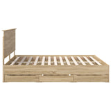 Bed Frame with Drawer Sonoma Oak 180 x 200 cm Engineer Wood 3409435