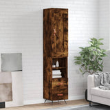 Highboard Smoked Oak 34.5x34x180 cm Engineered Wood 3200238