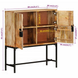 Highboard 80x30x95 cm Solid Rough Wood Mango 351713