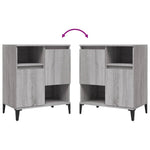 Sideboards 2 pcs Grey Sonoma 60x35x70 cm Engineered Wood 3185733