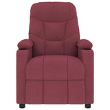 Massage Chair Wine Red Fabric 339095