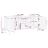 TV Cabinet Honey Brown 105 x 33 x 46 cm Solid Mango Wood 4018736