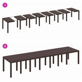 Garden Table Brown 400 x 100 x 73 cm Poly Rattan 3378529