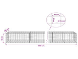Gabion with 5 mm Wire and 10x10 cm Mesh 600x100x50 cm 3465294