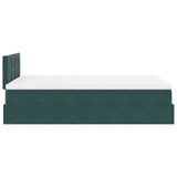 Ottoman Bed with Mattress & LEDs Dark Green 120x200cm Velvet 3312617