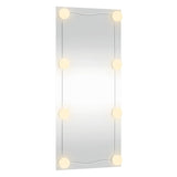 Wall Mirror with LED Lights 40x80 cm Glass Rectangle 3189153