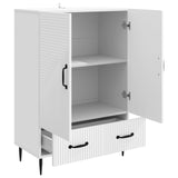 Sideboard High Gloss White 66 x 34.5 x 95 cm Engineered Wood 894899