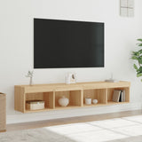 TV Cabinets with LED Lights 2 pcs Sonoma Oak 80x30x30 cm 837146