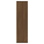 ZNTS Mirror Cabinet with LED Brown Oak 76x15x55 cm 820447