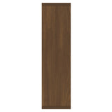 ZNTS Mirror Cabinet with LED Brown Oak 76x15x55 cm 820447