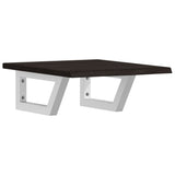 Basin Shelf Wall Mounted Steel and Solid Wood Oak 3302574